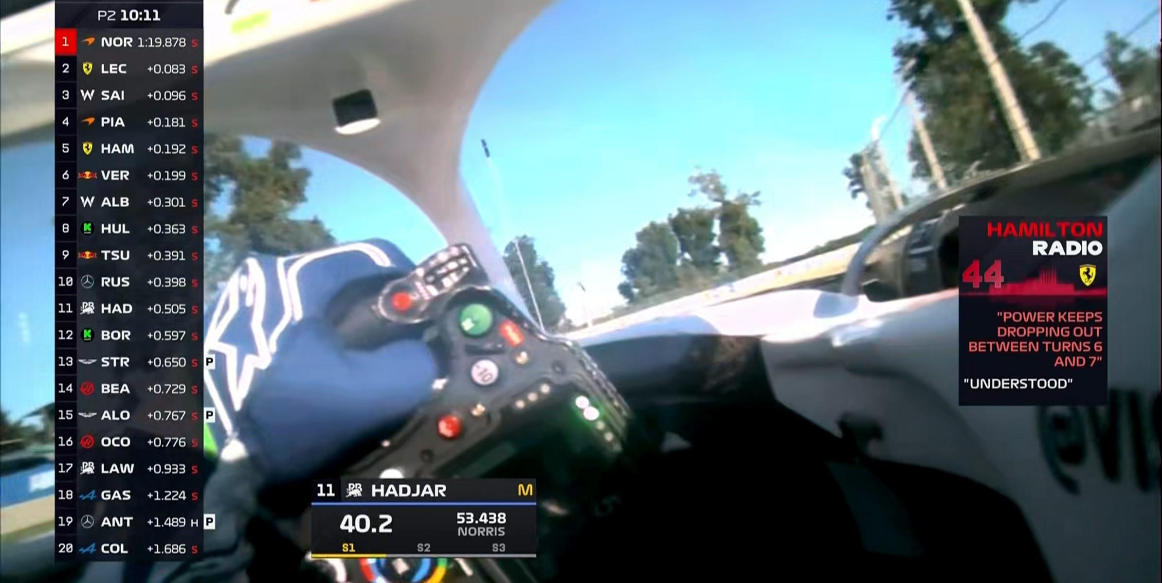 F1意大利二练：诺里斯全场最快，勒克莱尔第2，安东内利退赛